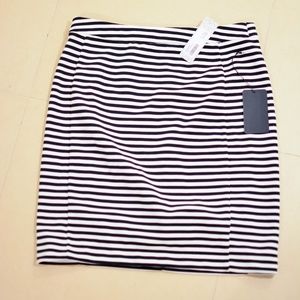 Black and White Striped Skirt